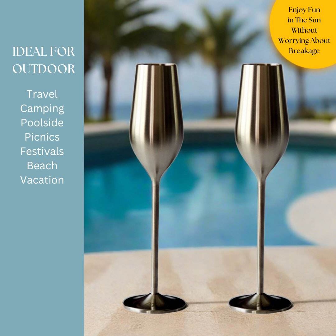 Silver Unbreakable Stainless Steel Flutes - Loft&Timber