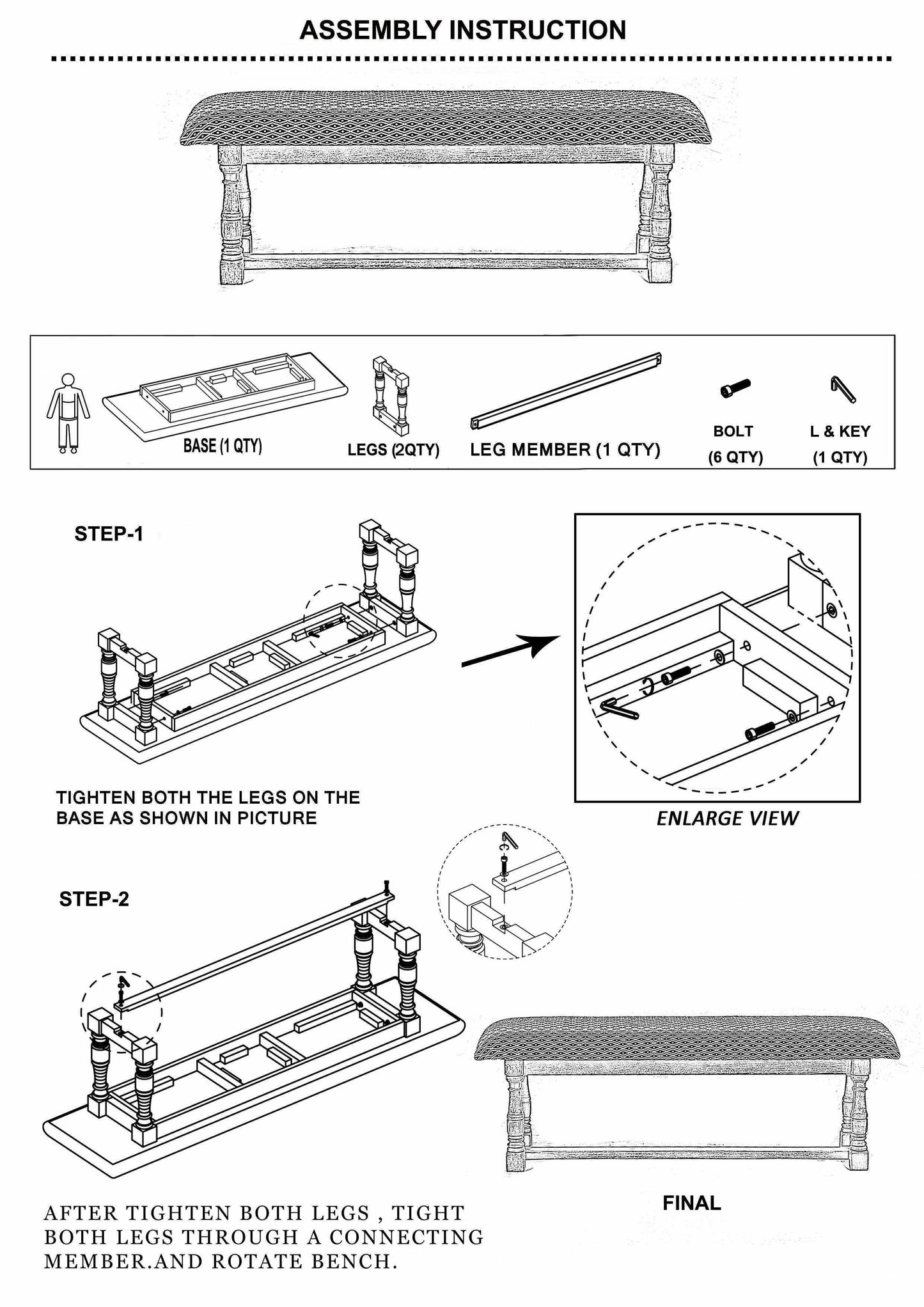 Surigao Natural Wood Bench - Loft&Timber