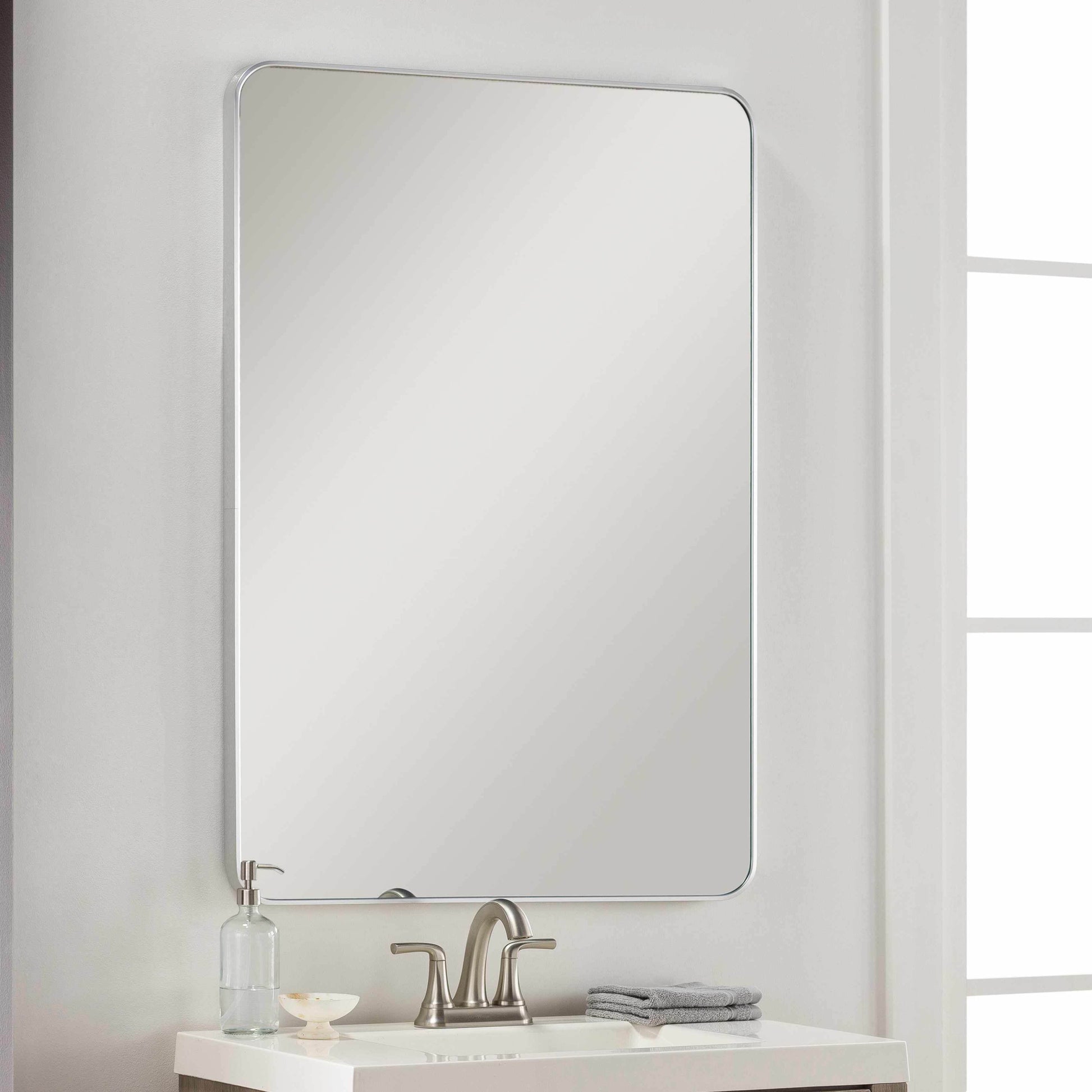 Sustinente Silver Gray Carved Mirror - Loft&Timber