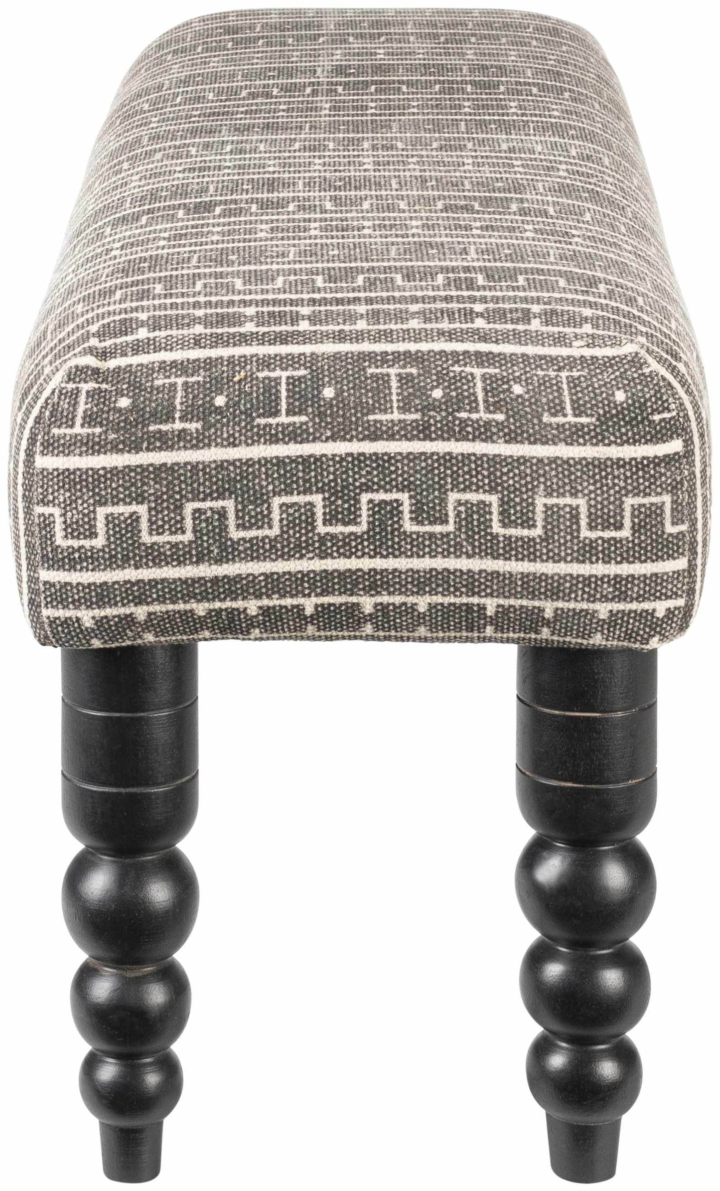 Toshkivka Black and White Patterned Bench - Loft&Timber