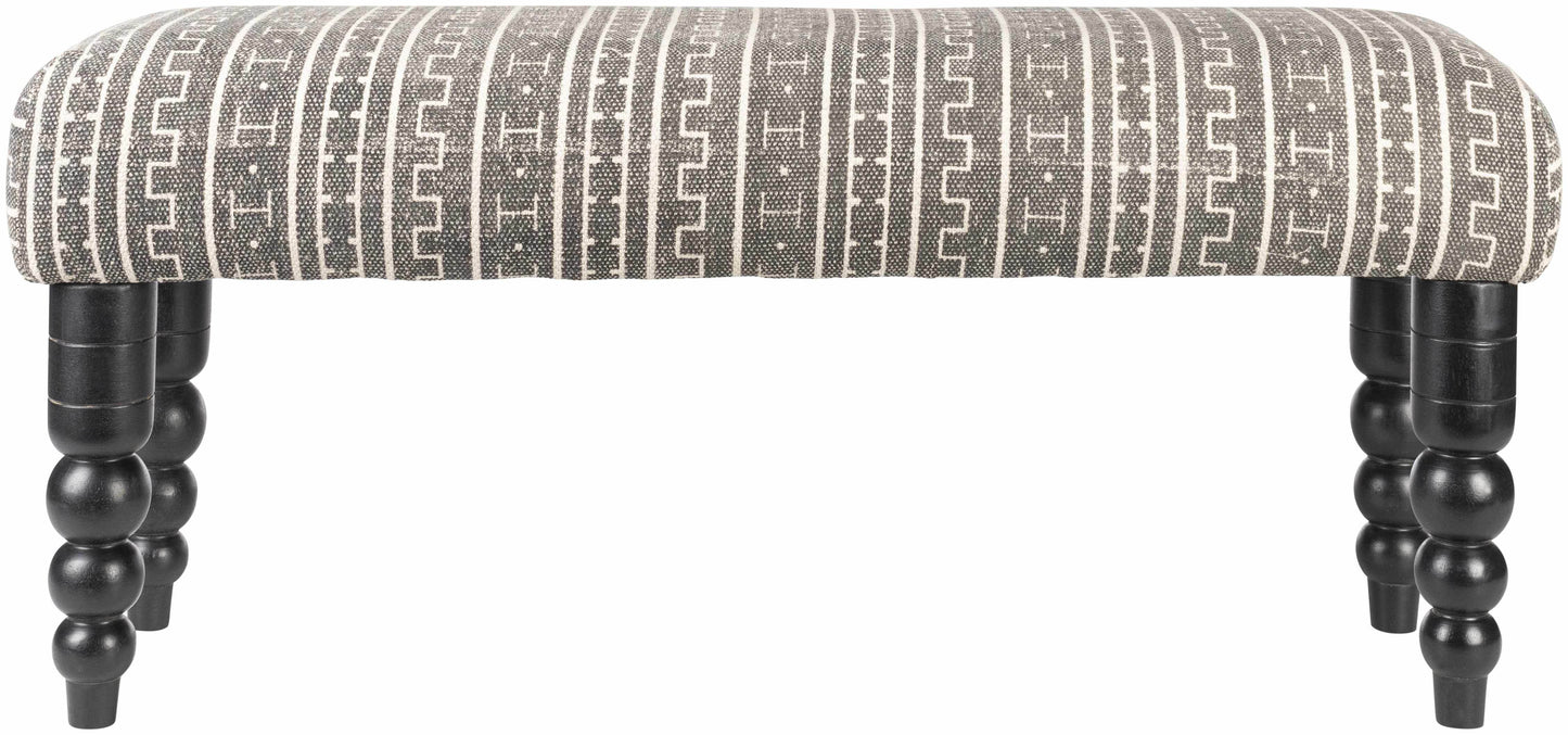 Toshkivka Black and White Patterned Bench - Loft&Timber