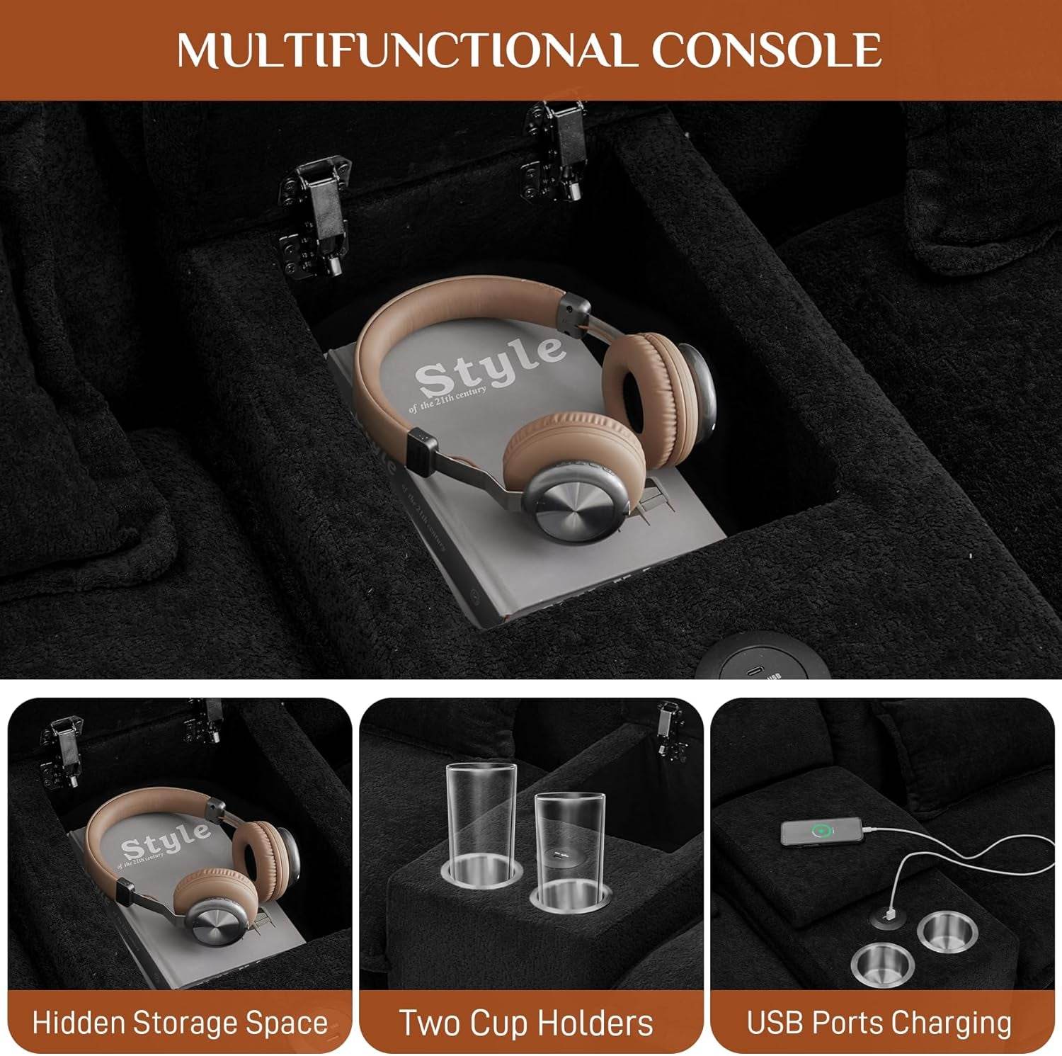 U Shaped Cloud Sectional Sofa - Loft&Timber