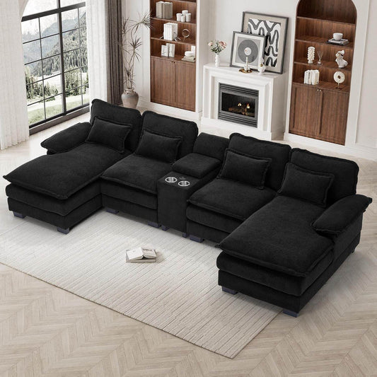 U Shaped Cloud Sectional Sofa - Loft&Timber