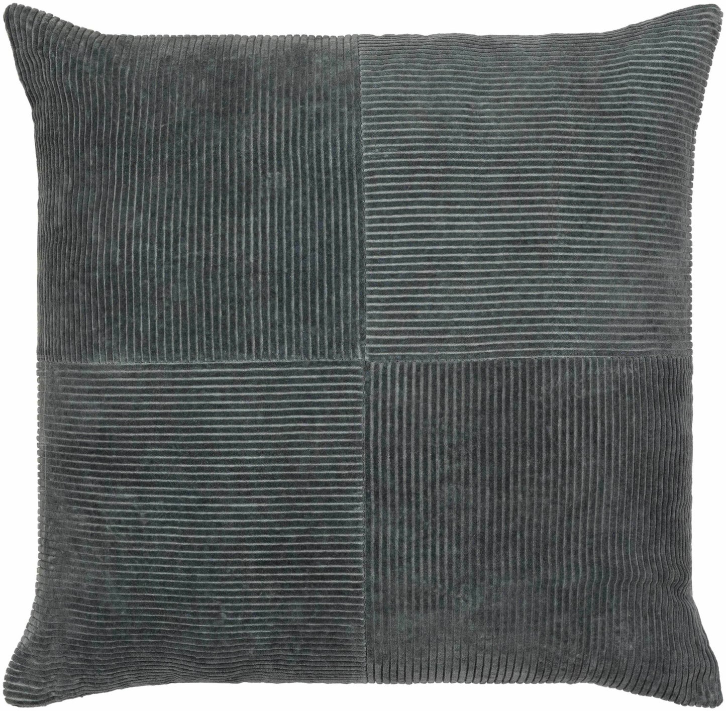 Umar Charcoal Corduroy Accent Pillow - Loft&Timber