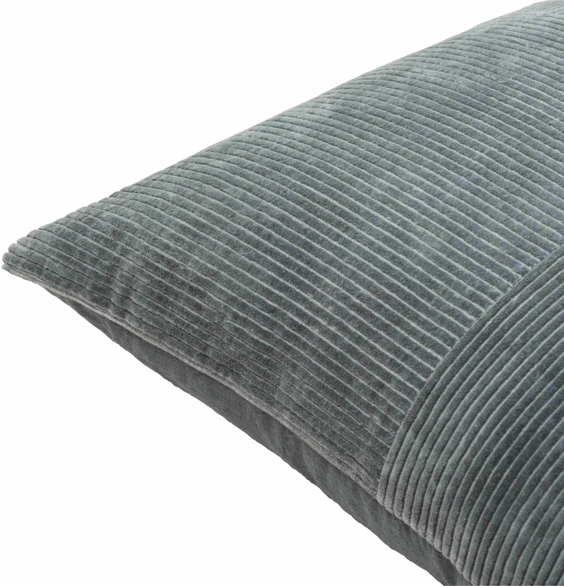 Umar Charcoal Corduroy Accent Pillow - Loft&Timber
