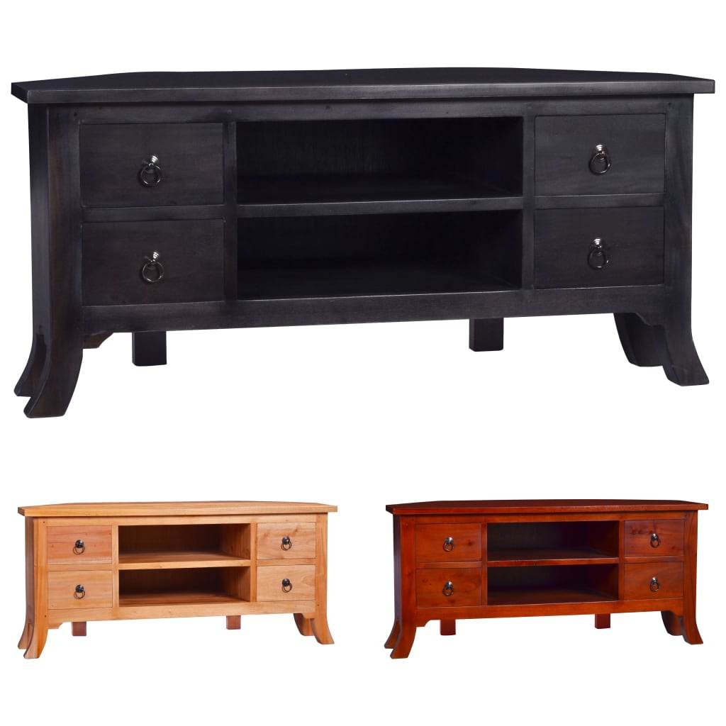 vidaXL TV Stand TV Unit Sideboard TV Console Media Unit Solid Mahogany Wood - Loft&Timber