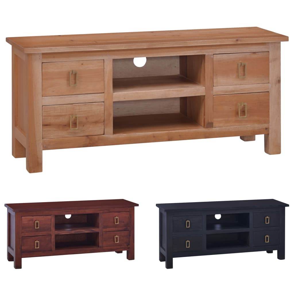 vidaXL TV Stand TV Unit Sideboard TV Console Media Unit Solid Mahogany Wood - Loft&Timber