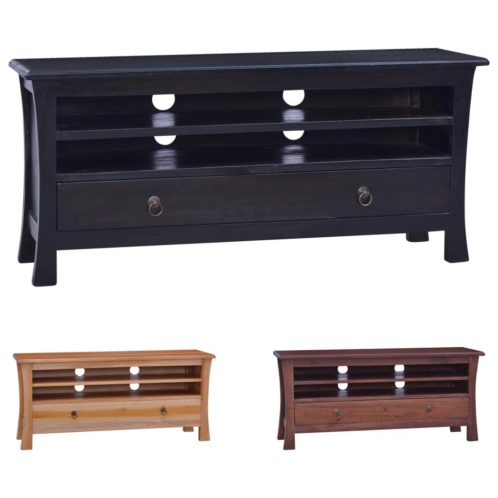 vidaXL TV Stand TV Unit Sideboard TV Console Media Unit Solid Mahogany Wood - Loft&Timber