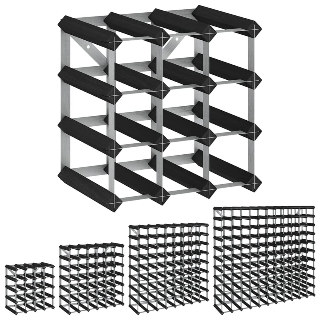vidaXL Countertop Wine Rack Bottle Holder Wine Storage Organizer Solid Wood - Loft&Timber