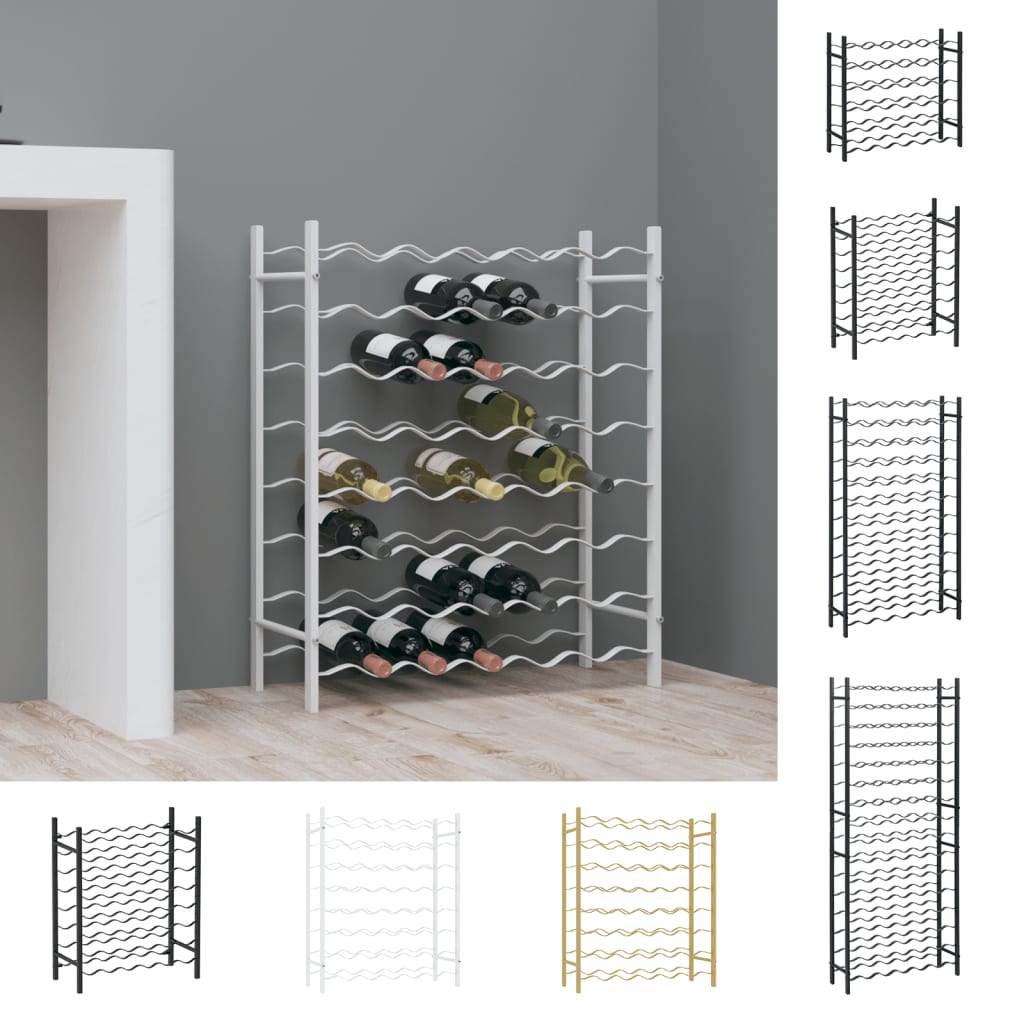 vidaXL Wine Rack Bottle Holder Wine Storage Organizer for Pantry Kitchen Metal - Loft&Timber