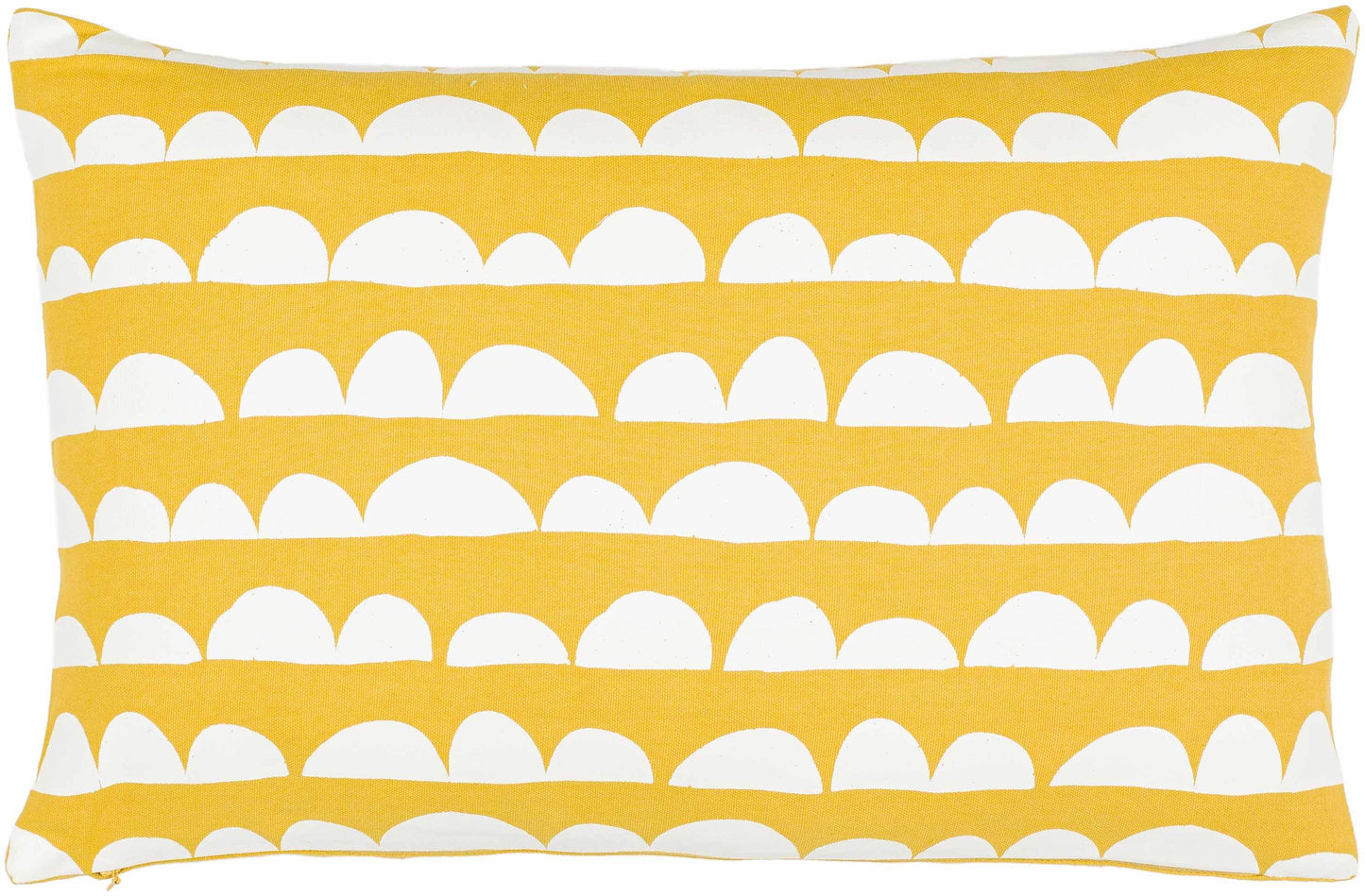 Zuni Yellow Scallop Pattern Throw Pillow - Clearance - Loft&Timber