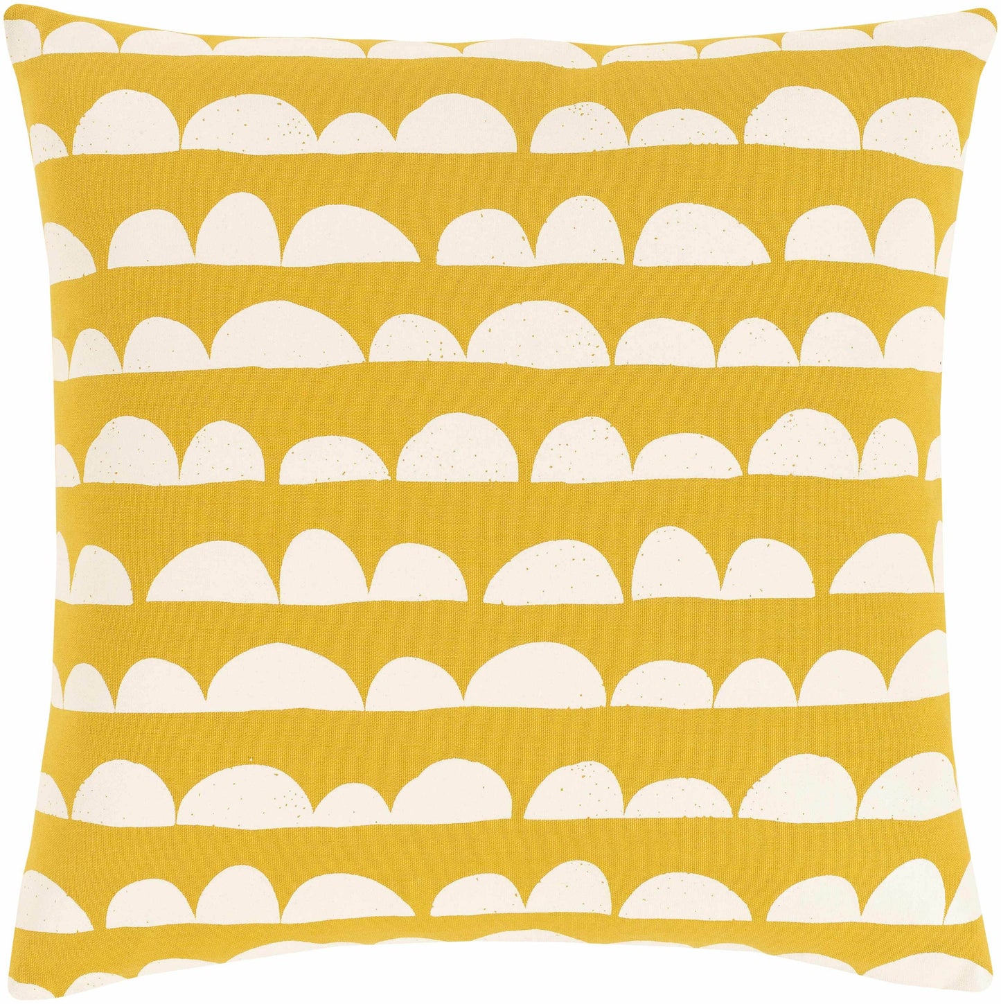 Zuni Yellow Scallop Pattern Throw Pillow - Clearance - Loft&Timber