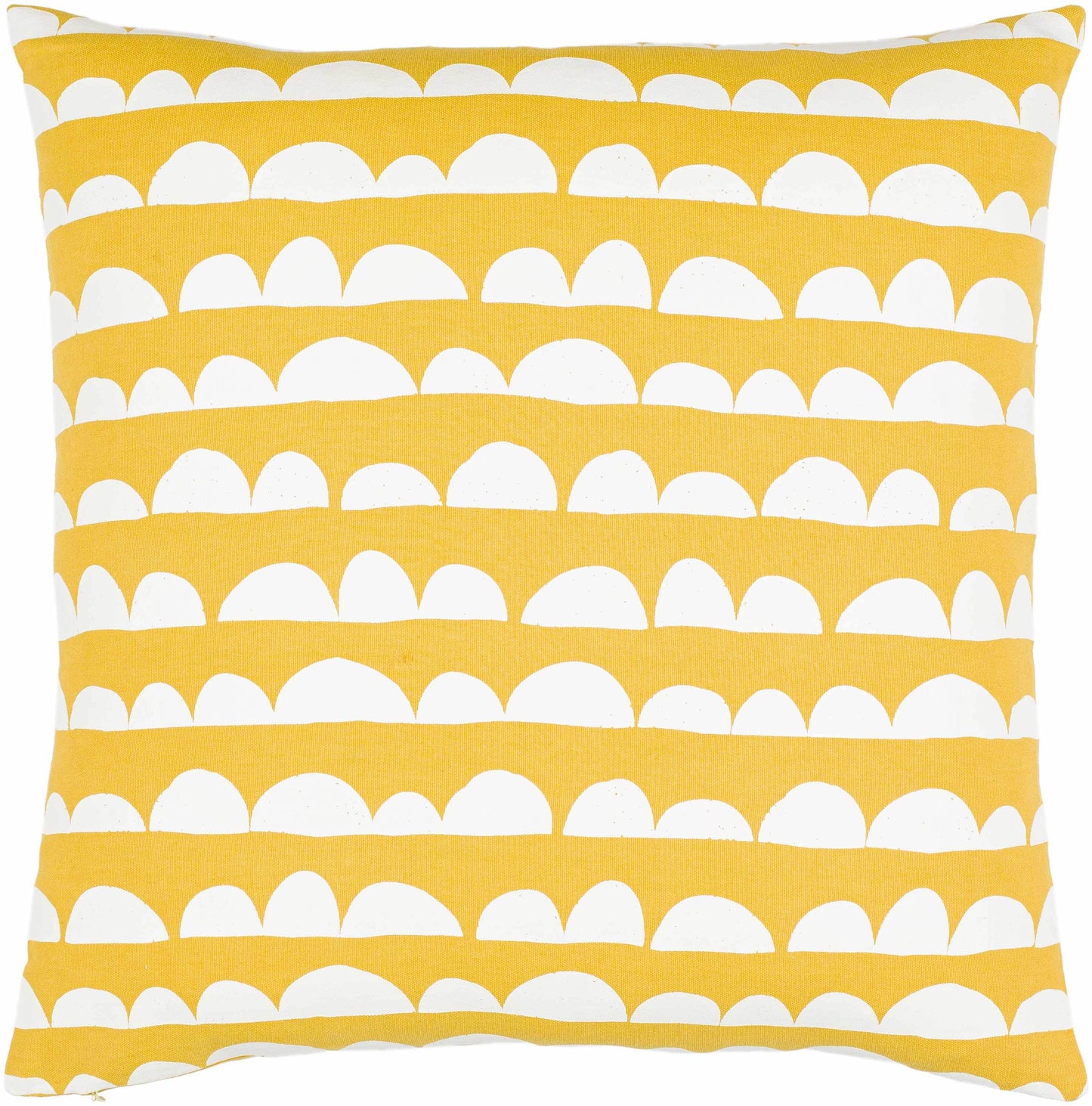 Zuni Yellow Scallop Pattern Throw Pillow - Clearance - Loft&Timber