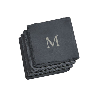 Set Of 4 Slate Coasters 4" Square - Loft&Timber