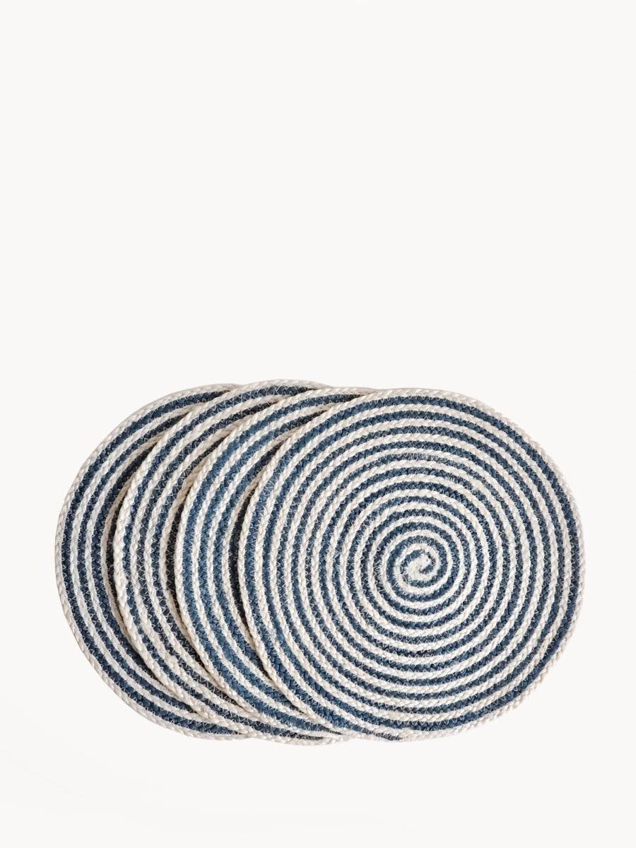 Kata Spiral Placemat - Blue (Set of 4) - Loft&Timber