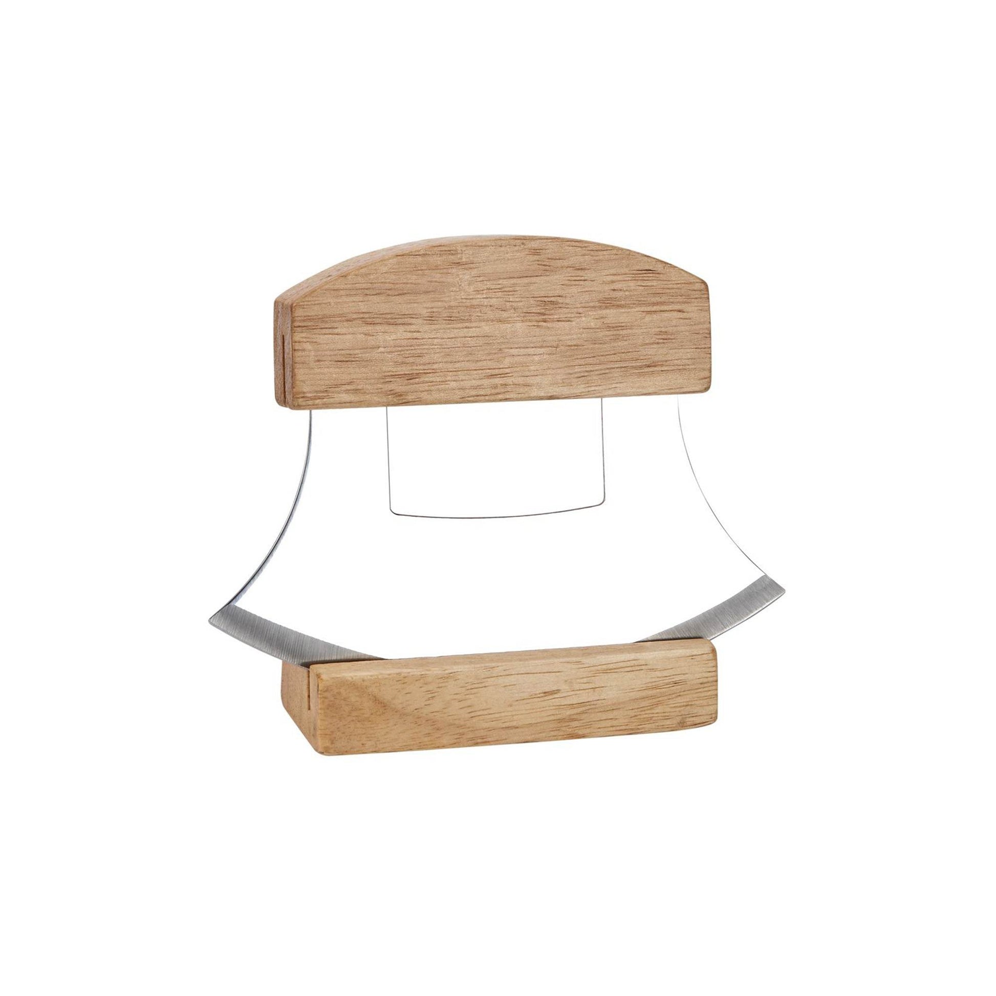 Stainless Steel Ulu Knife with Wood Handle & Stand - Loft&Timber