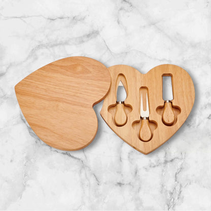 Heart-Shaped Cheese Board & Tool Set - Loft&Timber