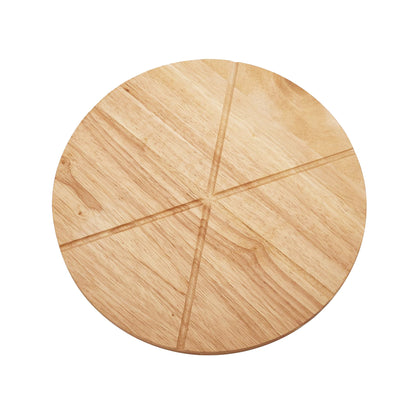 14" Wooden Pizza Board with Precision Cutting Wheel & Server - Loft&Timber