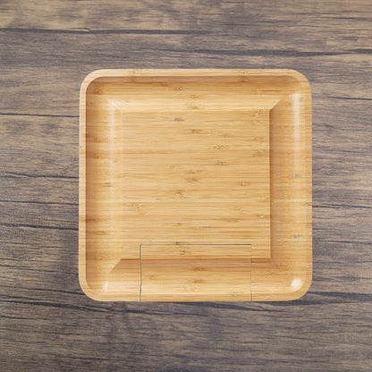Bamboo 13'' Square Cheese Board with 4 Tools - Loft&Timber