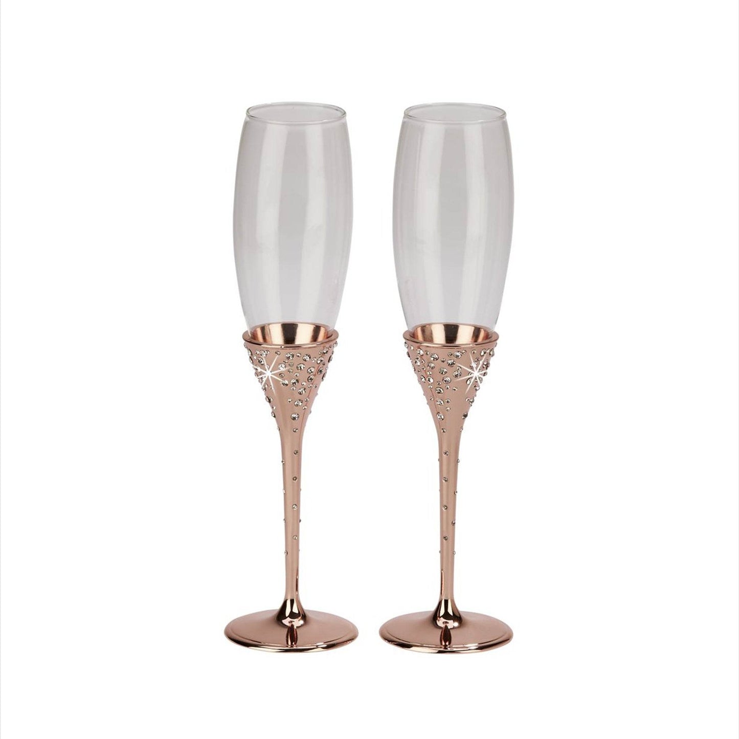 Galaxy Rose Gold Champagne Flutes Set - Loft&Timber