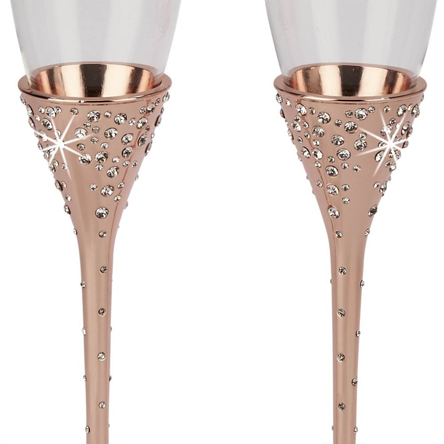 Galaxy Rose Gold Champagne Flutes Set - Loft&Timber