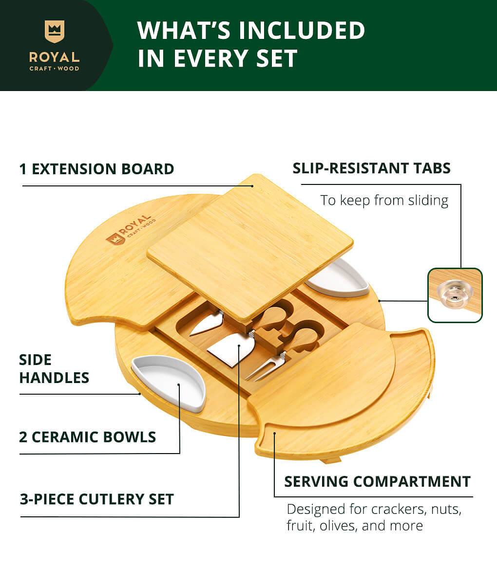 Rotating Cheese Board With Knives - Loft&Timber