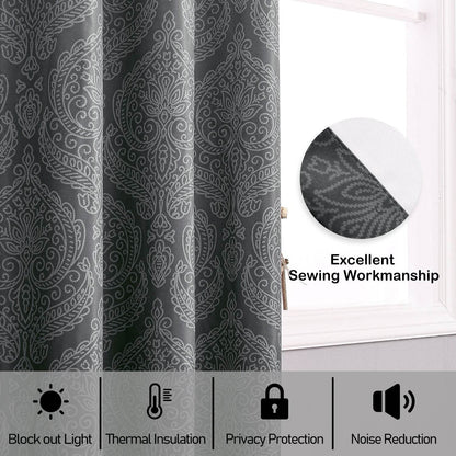 4pcs/SET Curtains - 2pcs Ombre Blackout Curtains And 2pcs Semi Sheer Curtains - Loft&Timber