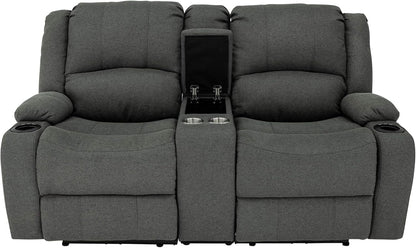 Charles Powered Double RV Wall Hugger Recliner Sofa | RV Loveseat | RV Furniture | Cloth (Fossil, 67")-4