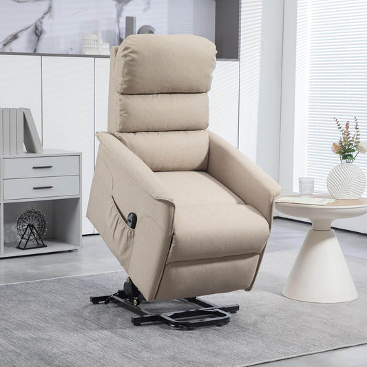 Power Lift Recliner Chair in Beige - Loft&Timber