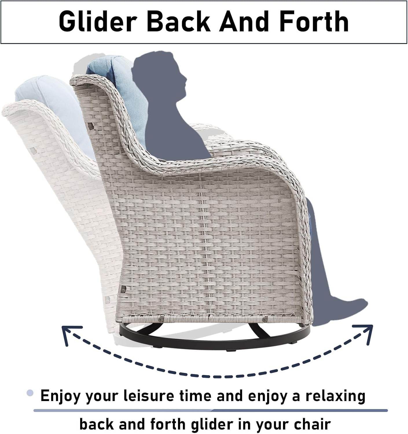 Comfortable 11 Piece Outdoor Furniture Set with Swivel Rockers - Loft&Timber