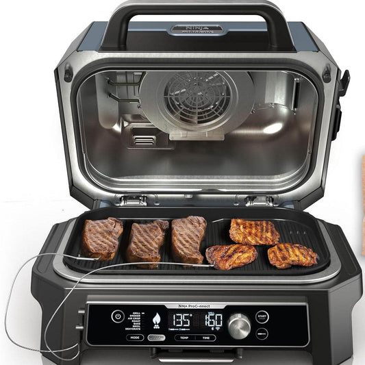 XL Smart Grill Smoker: 7-in-1, App Control, Black - Loft&Timber