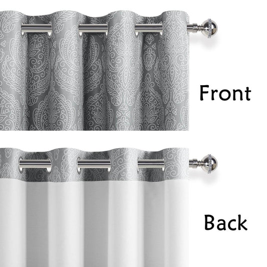4pcs/SET Curtains - 2pcs Ombre Blackout Curtains And 2pcs Semi Sheer Curtains - Loft&Timber