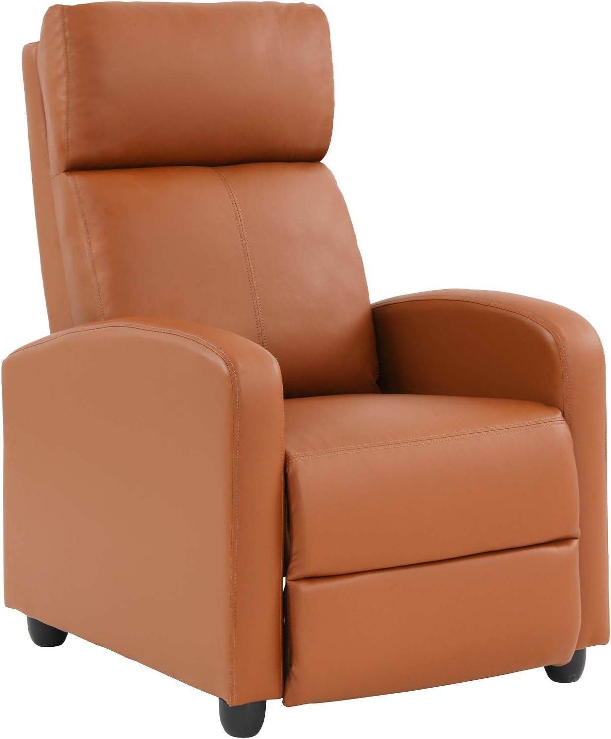 Recliner Chair for Living Room Reading Chair Home Theater Seating Reclining Chair Recliner Sofa Winback Chair Single Sofa Modern Easy Lounge with PU Leather Padded Seat Backrest - Loft&Timber