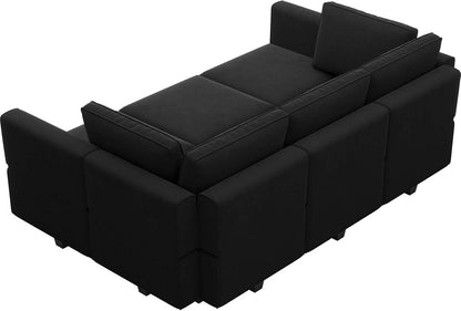 Modular Sectional Sofa Velvet Couch with Chaise - Loft&Timber