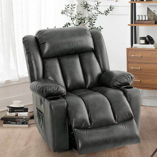 Electric Recliner Chair for Seniors, Grey - Loft&Timber
