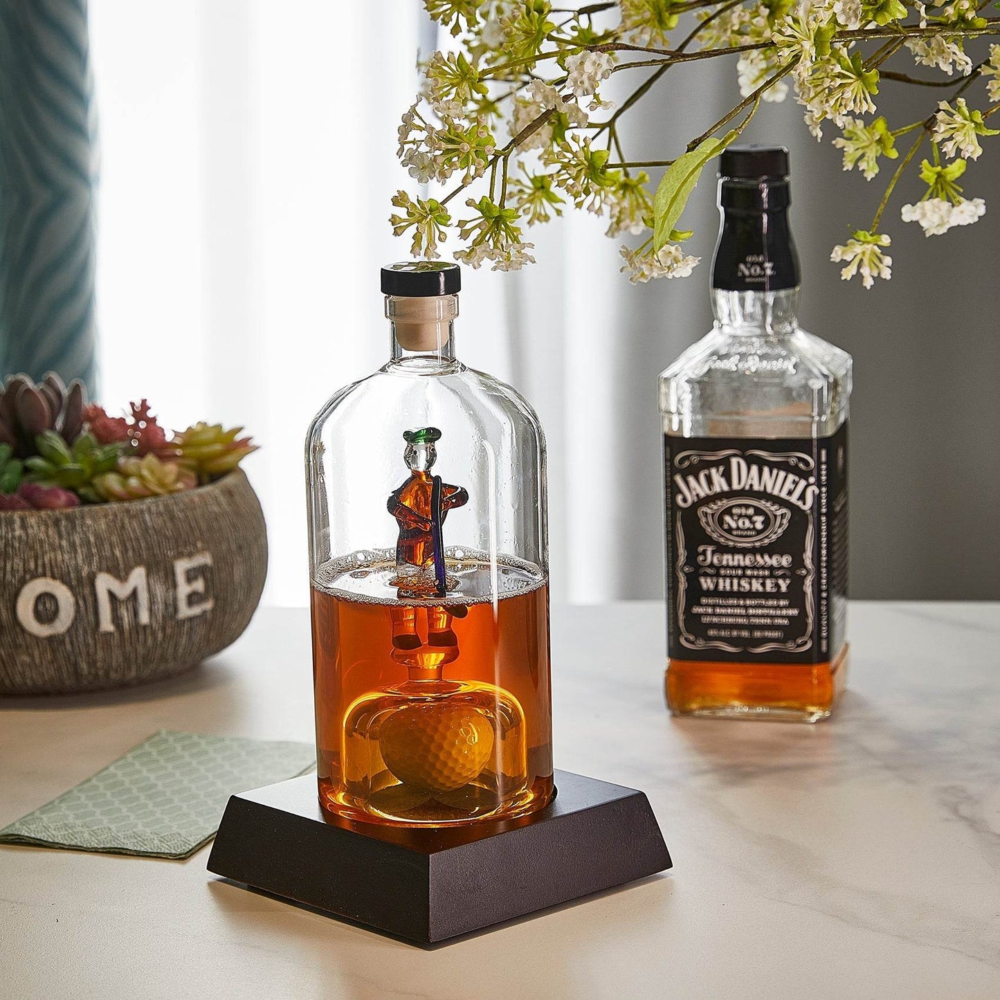 Golfer Decanter Whiskey Decanter - The Wine Savant, Golf Gifts for Both Men & Women, Golf Accessories, Golfer Gifts, Based on A Replica Human Golfing (750ml Decanter) - Loft&Timber