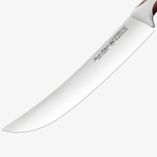Gunter Wilhelm Lightning Cimeter/Butcher Knife, 10 Inch | Brown and Grey ABS Handle SKU: 10-130-0710 - Loft&Timber