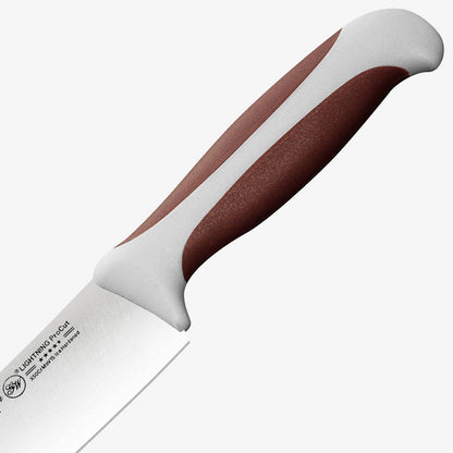 Gunter Wilhelm Lightning Cimeter/Butcher Knife, 10 Inch | Brown and Grey ABS Handle SKU: 10-130-0710 - Loft&Timber