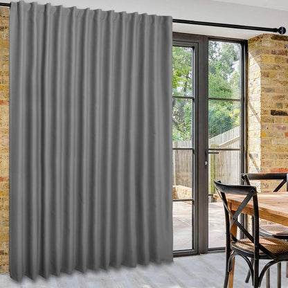 DWCN 1 Panel Wide Width Blackout Curtain, Room Divider Curtains - Loft&Timber