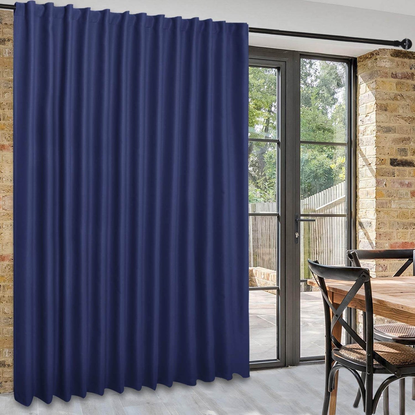 DWCN 1 Panel Wide Width Blackout Curtain, Room Divider Curtains - Loft&Timber