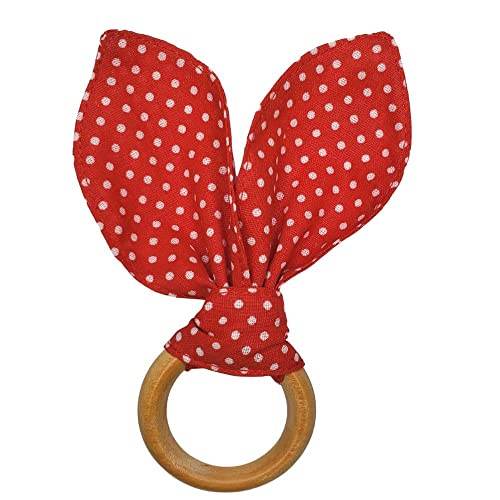 Maison Charlo | Set of 4 Bunny Ears Napkin Rings | Easter Decorations for Table (Polka dot Red) - Loft&Timber