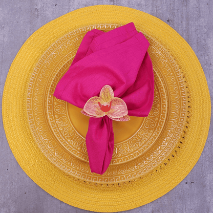 Maison Charlô | Set 6 Yellow Degrade Orchid Luxery Napkin Rings - Loft&Timber