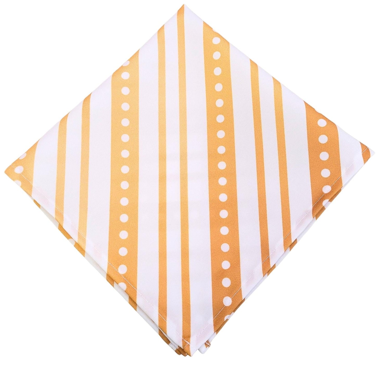 Charlo's Cloth Napkins Set of 4 Christmas Striped 16" by 16" - Gold - Loft&Timber