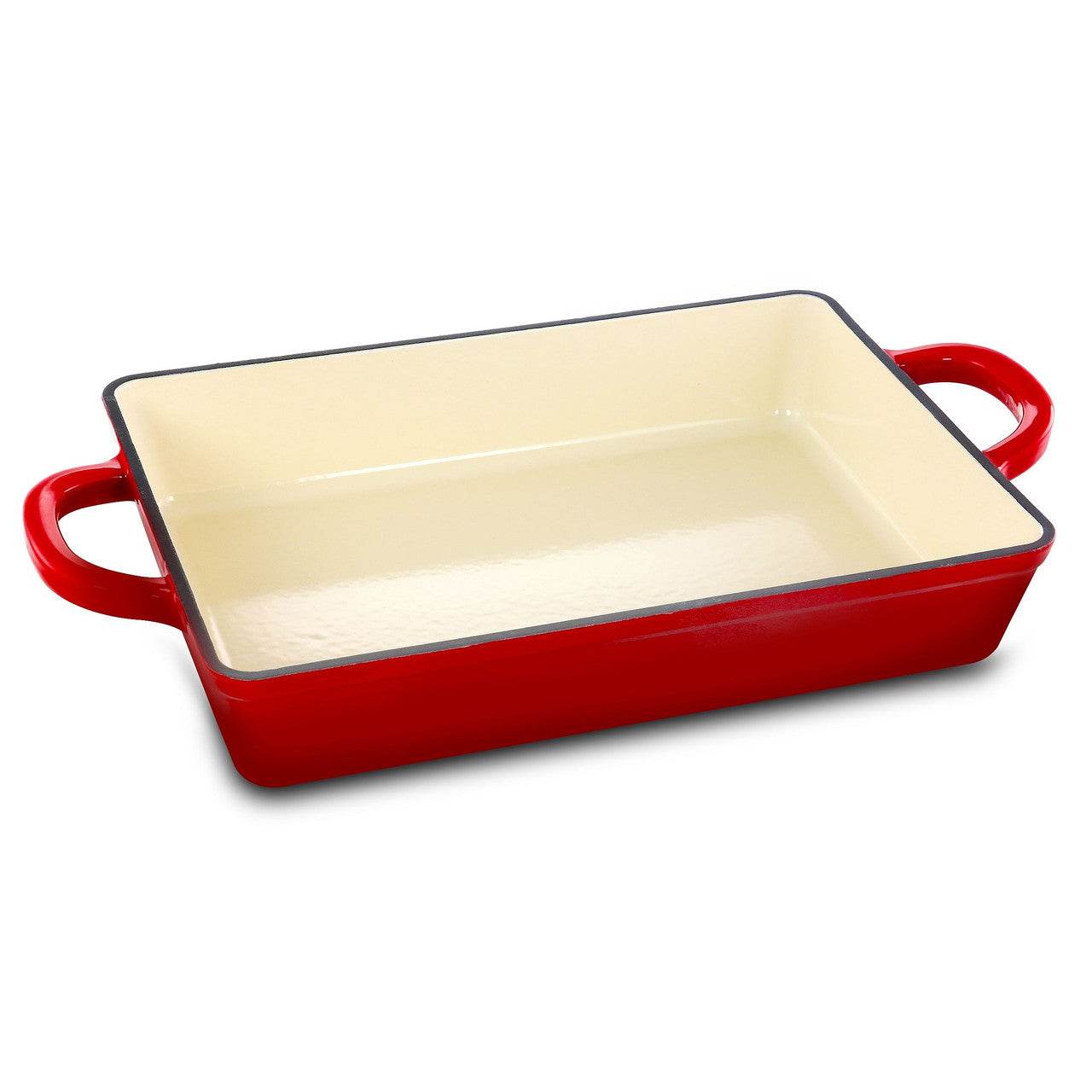 Crock Pot Artisan 13 in. Enameled Cast Iron Lasagna Pan in Scarlet Red - Loft&Timber