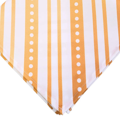 Charlo's Cloth Napkins Set of 4 Christmas Striped 16" by 16" - Gold - Loft&Timber