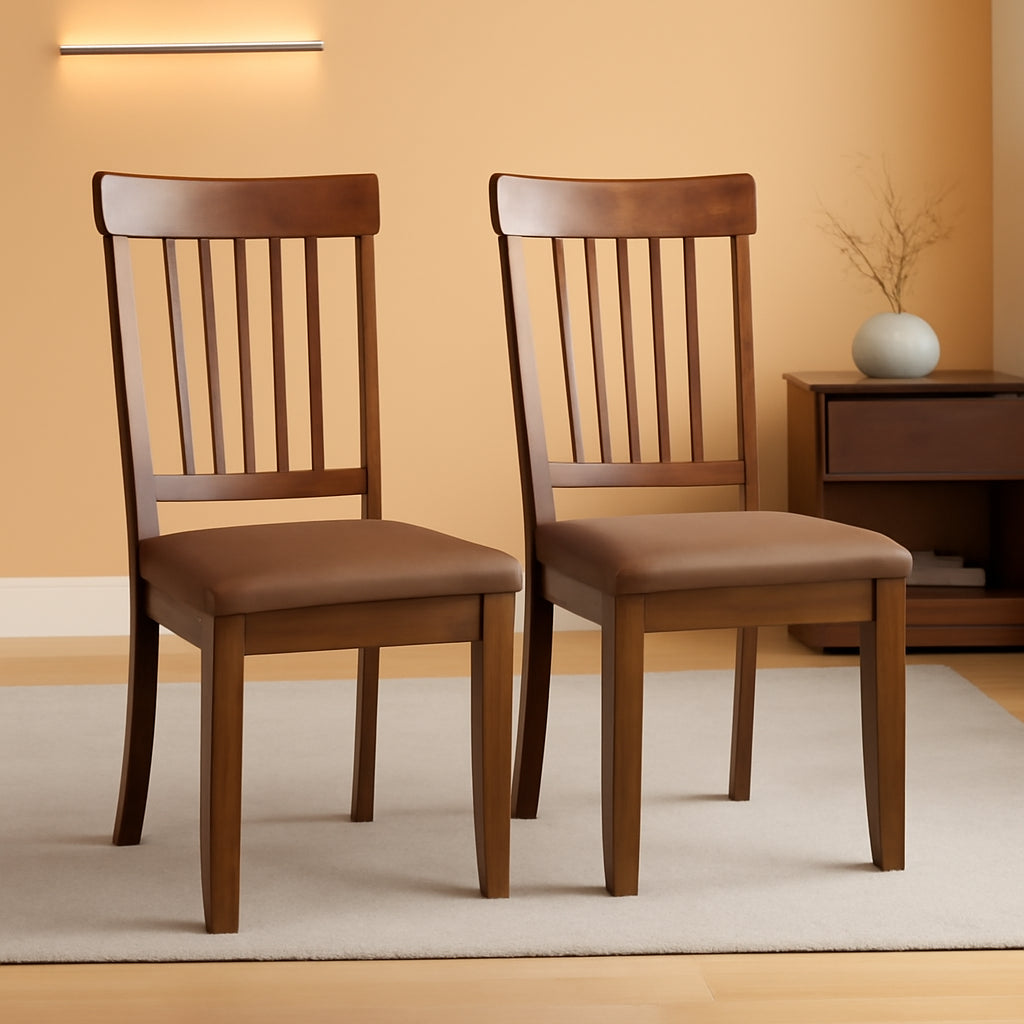 Berringer 18 Inch Rustic Dining Chair Set With Cushions Brown-0