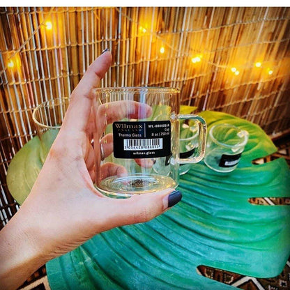 Thermo Glass Cup 8 Oz | High temperature and shock resistant - Loft&Timber