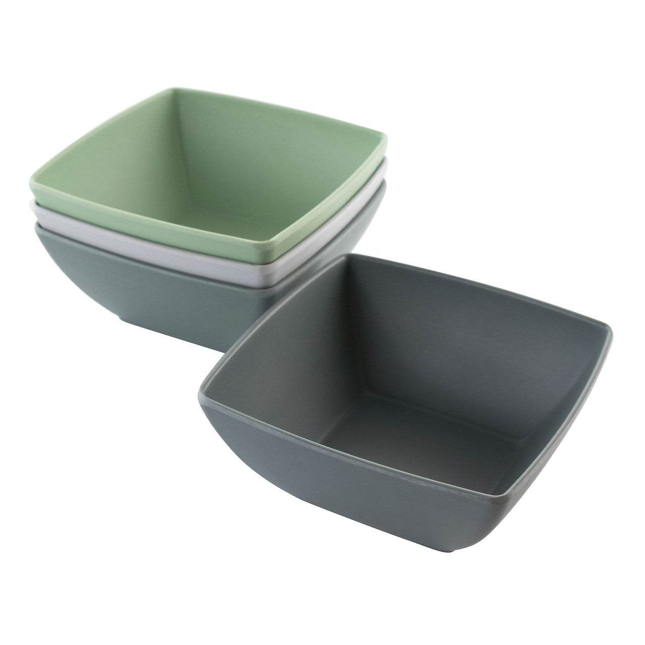 Gibson Home Grayson 4 Piece 6 Inch Melamine Bowl Set in Assorted Colors - Loft&Timber