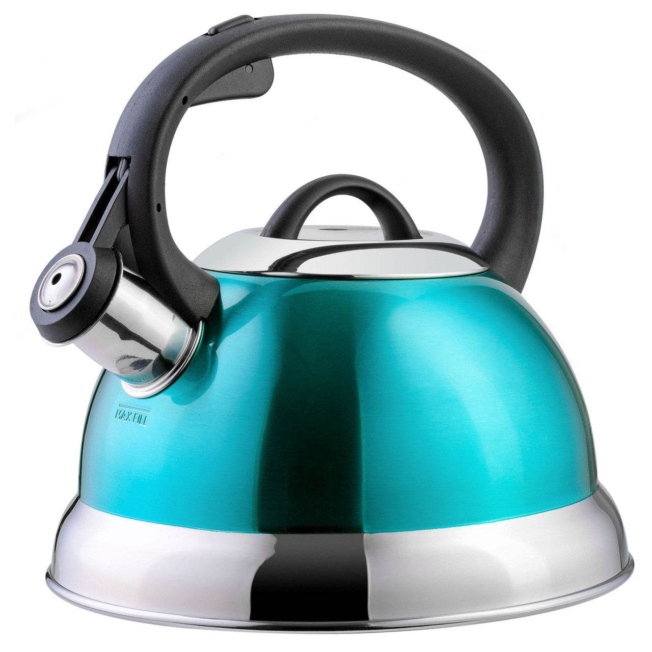 Mr. Coffee Flintshire 1.75 Quart Whistling Stovetop Tea Kettle in Turquoise - Loft&Timber