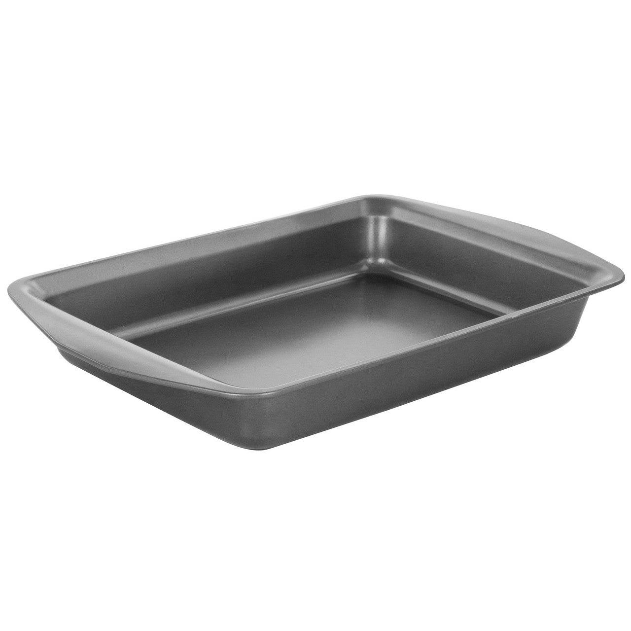 Gibson Baker's Friend 16.75 Inch Nonstick Steel Roasting Pan in Gray - Loft&Timber